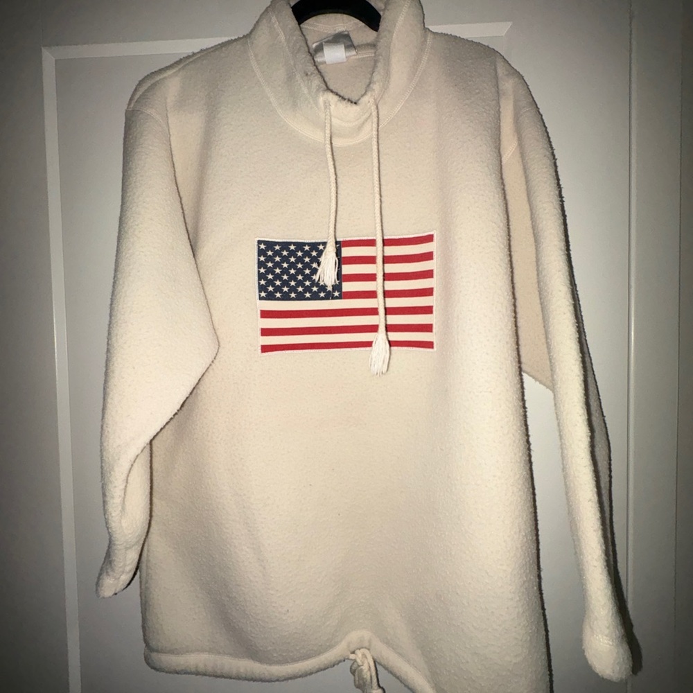 Vintage USA Fleece Tunic Flag